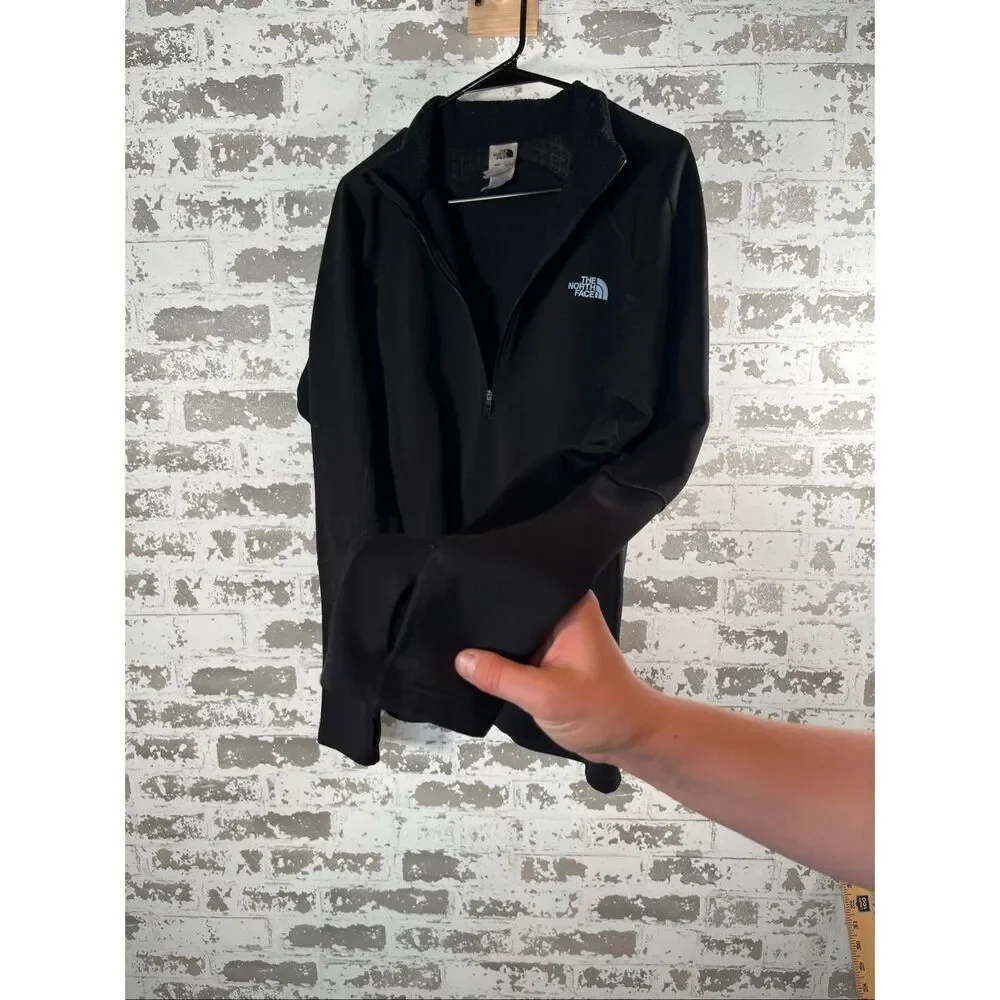The north face | men black quart zip running pullover